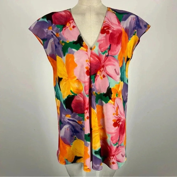 💕LAUREN  RALPH LAUREN floral top S - Picture 3 of 10